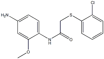 N-(4-amino-2-methoxyphenyl)-2-[(2-chlorophenyl)sulfanyl]acetamide 结构式