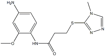 N-(4-amino-2-methoxyphenyl)-3-[(4-methyl-4H-1,2,4-triazol-3-yl)sulfanyl]propanamide Structure