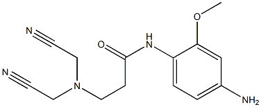 N-(4-amino-2-methoxyphenyl)-3-[bis(cyanomethyl)amino]propanamide Struktur