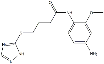 N-(4-amino-2-methoxyphenyl)-4-(1H-1,2,4-triazol-5-ylsulfanyl)butanamide,,结构式