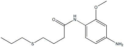 N-(4-amino-2-methoxyphenyl)-4-(propylsulfanyl)butanamide,,结构式