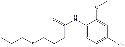 N-(4-amino-2-methoxyphenyl)-4-(propylsulfanyl)butanamide 化学構造式