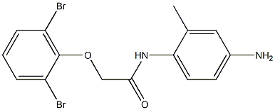 N-(4-amino-2-methylphenyl)-2-(2,6-dibromophenoxy)acetamide 化学構造式