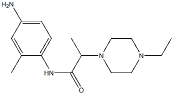 N-(4-amino-2-methylphenyl)-2-(4-ethylpiperazin-1-yl)propanamide Struktur
