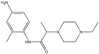 N-(4-amino-2-methylphenyl)-2-(4-ethylpiperazin-1-yl)propanamide,,结构式