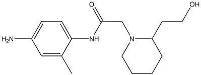 N-(4-amino-2-methylphenyl)-2-[2-(2-hydroxyethyl)piperidin-1-yl]acetamide,,结构式