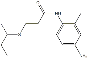 N-(4-amino-2-methylphenyl)-3-(butan-2-ylsulfanyl)propanamide Structure