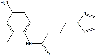 N-(4-amino-2-methylphenyl)-4-(1H-pyrazol-1-yl)butanamide 化学構造式