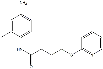 N-(4-amino-2-methylphenyl)-4-(pyridin-2-ylsulfanyl)butanamide,,结构式