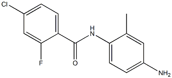 N-(4-amino-2-methylphenyl)-4-chloro-2-fluorobenzamide 化学構造式