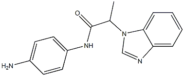 N-(4-aminophenyl)-2-(1H-benzimidazol-1-yl)propanamide Struktur