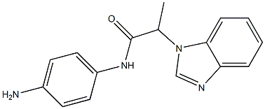 N-(4-aminophenyl)-2-(1H-benzimidazol-1-yl)propanamide,,结构式