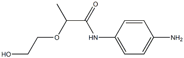 N-(4-aminophenyl)-2-(2-hydroxyethoxy)propanamide Struktur