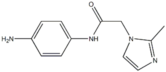 N-(4-aminophenyl)-2-(2-methyl-1H-imidazol-1-yl)acetamide 化学構造式