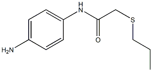 N-(4-aminophenyl)-2-(propylsulfanyl)acetamide 化学構造式