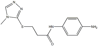 N-(4-aminophenyl)-3-[(4-methyl-4H-1,2,4-triazol-3-yl)sulfanyl]propanamide 化学構造式