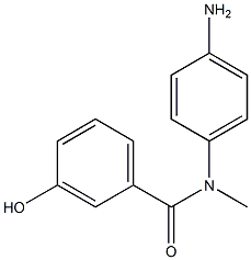 N-(4-aminophenyl)-3-hydroxy-N-methylbenzamide 化学構造式