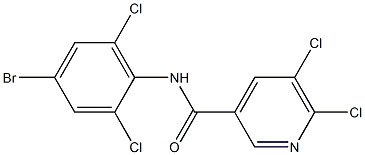 N-(4-bromo-2,6-dichlorophenyl)-5,6-dichloropyridine-3-carboxamide Struktur