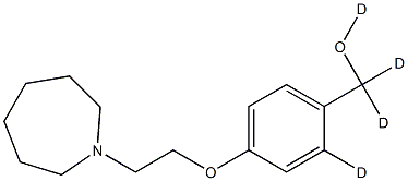 (4-(2-(Azepan-1-yl)ethoxy)phenyl)methanol-d4 Structure