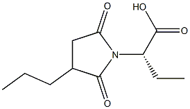 (2S)-2-(2,5-dioxo-3-propylpyrrolidin-1-yl)butanoic acid Structure