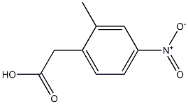 2-甲基-4-硝基苯乙酸,,结构式
