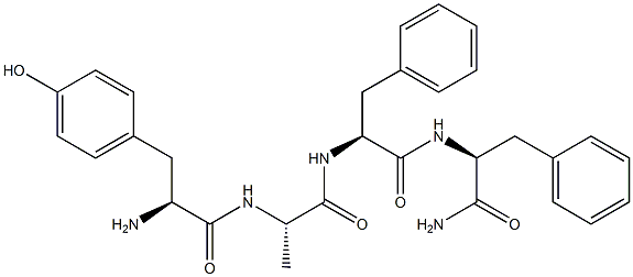 tyrosyl-alanyl-phenylalanyl-phenylalaninamide,,结构式