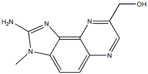 2-AMINO-8-HYDROXYMETHYL-3-METHYLIMIDAZO(4,5-F)QUINOXALINE Struktur