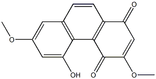 3,7-DIMETHOXY-5-HYDROXY-1,4-PHENANTHRENEQUINONE 化学構造式