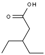 PENTANOICACID,3-ETHYL- 化学構造式