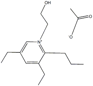 1-(2-HYDROXYETHYL)-2-PROPYL-3,5-DIETHYLPYRIDINIUMACETATE 结构式