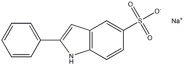 2-PHENYL-1H-INDOLE-5-SULPHONICACID,MONOSODIUMSALT 结构式