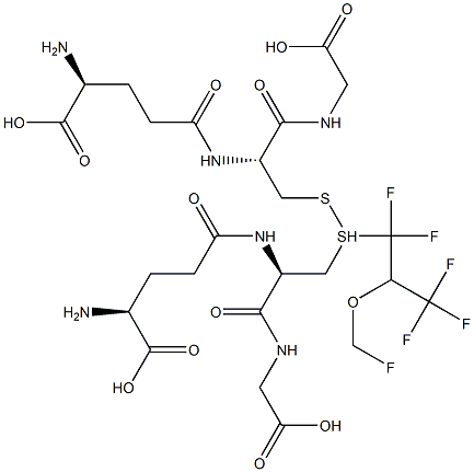 S-(1,1-DIFLUORO-2-FLUOROMETHOXY-2-(TRIFLUOROMETHYL)ETHYL)-GLUTATHIONE Structure