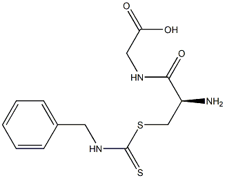 S-(N-BENZYLTHIOCARBAMOYL)-L-CYSTEINYLGLYCINE,,结构式