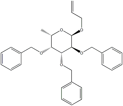 Allyl 2,3,4,-tri-O-benzyl-a-L-fucopyranoside Struktur