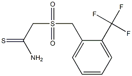 2-{[(2-TRIFLUOROMETHYL)BENZYL]SULPHONYL}ETHANETHIOAMIDE,,结构式
