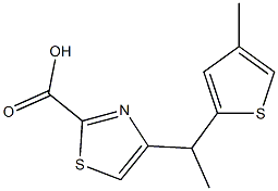 4-(2,4-Dimethylhenyl)thiazole-2-carboxylicacid,,结构式