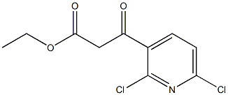 ethyl 3-(2,6-dichloro-3-pyridinyl)-3-oxopropanoate 化学構造式