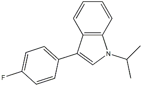 3-(4-Fluorophenyl)-L-Isopropyl-1H-Indole Struktur