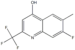 7-Fluoro-6-Methyl-2-(Trifluoromethyl)Quinolin-4-ol 结构式