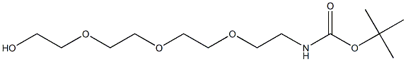 2-(2-(2-(2-(t-Butyloxycarbonylamino)ethoxy)ethoxy)ethoxy)ethanol,,结构式