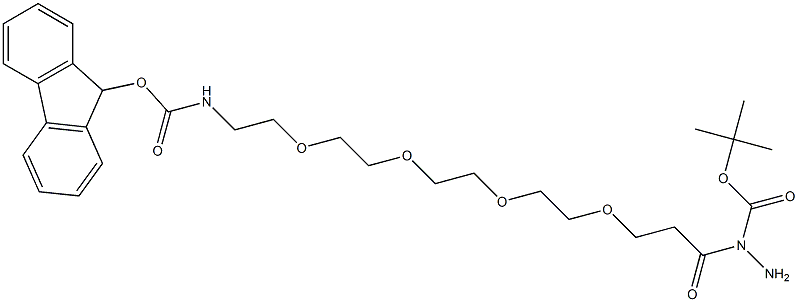 15-(9-Fluorenyloxycarbonyl)amino-4,7,10,13-tetraoxa-pentadecanoyl-N-(t-butyloxycarbonyl)hydrazid