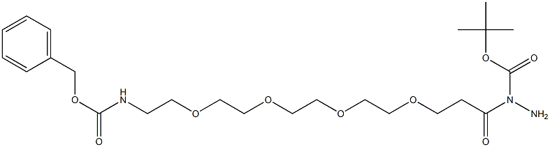 15-Benzyloxycarbonylamino-4,7,10,13-tetraoxa-pentadecanoyl-N-(t-butyloxycarbonyl)hydrazide Structure