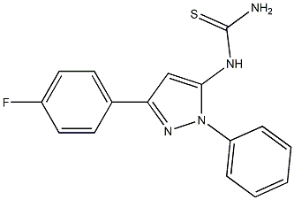 1-(3-(4-fluorophenyl)-1-phenyl-1H-pyrazol-5-yl)thiourea 化学構造式