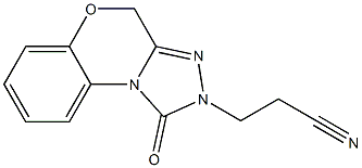 3-(2,4-Dihydro-1-oxo-1,2,4-triazolo(3,4-c)(1,4)-benzoxazin-2-yl)propionitrile Structure