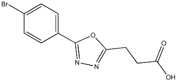 3-(5-(4-bromophenyl)-1,3,4-oxadiazol-2-yl)propanoic acid 结构式