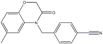 4-((2,3-dihydro-6-methyl-3-oxobenzo[b][1,4]oxazin-4-yl)methyl)benzonitrile 化学構造式