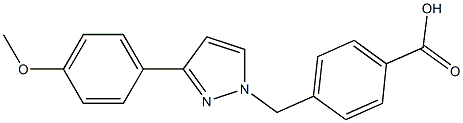 4-((3-(4-methoxyphenyl)-1H-pyrazol-1-yl)methyl)benzoic acid Structure