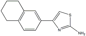 4-(1,2,3,4-tetrahydronaphthalen-6-yl)thiazol-2-amine 化学構造式