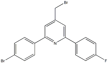 4-(bromomethyl)-2-(4-bromophenyl)-6-(4-fluorophenyl)pyridine,,结构式