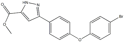 methyl 3-(4-(4-bromophenoxy)phenyl)-1H-pyrazole-5-carboxylate Struktur